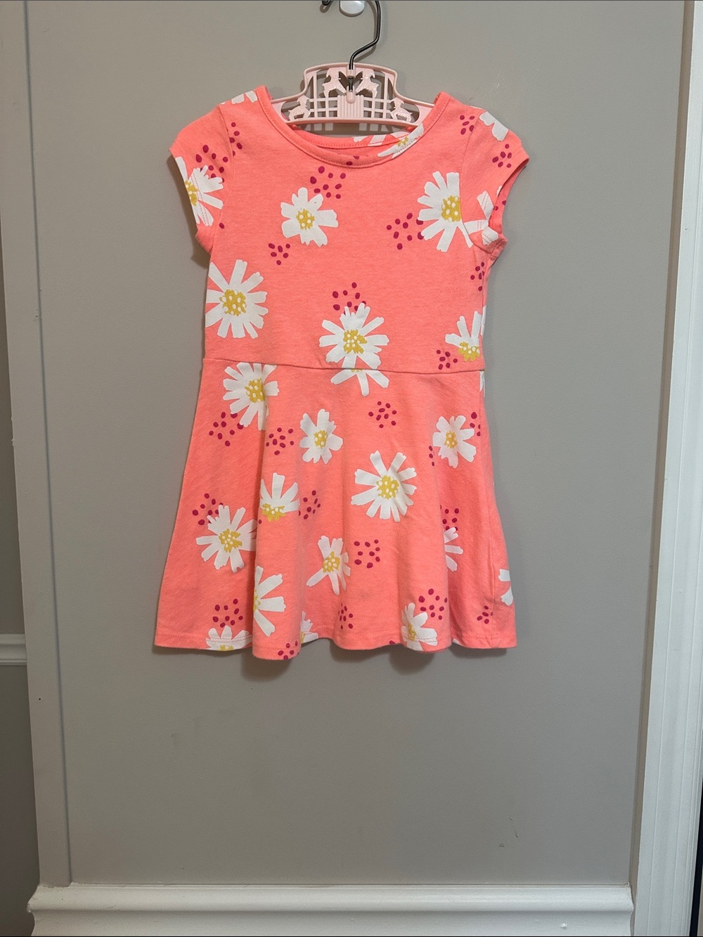 Cat & Jack Coral Floral Swing Dress Never Worn! NWOT! 👌🏻